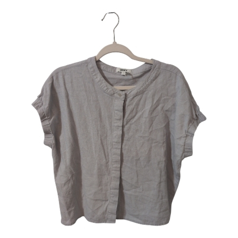 DKNY Light Gray Short Sleeve Top